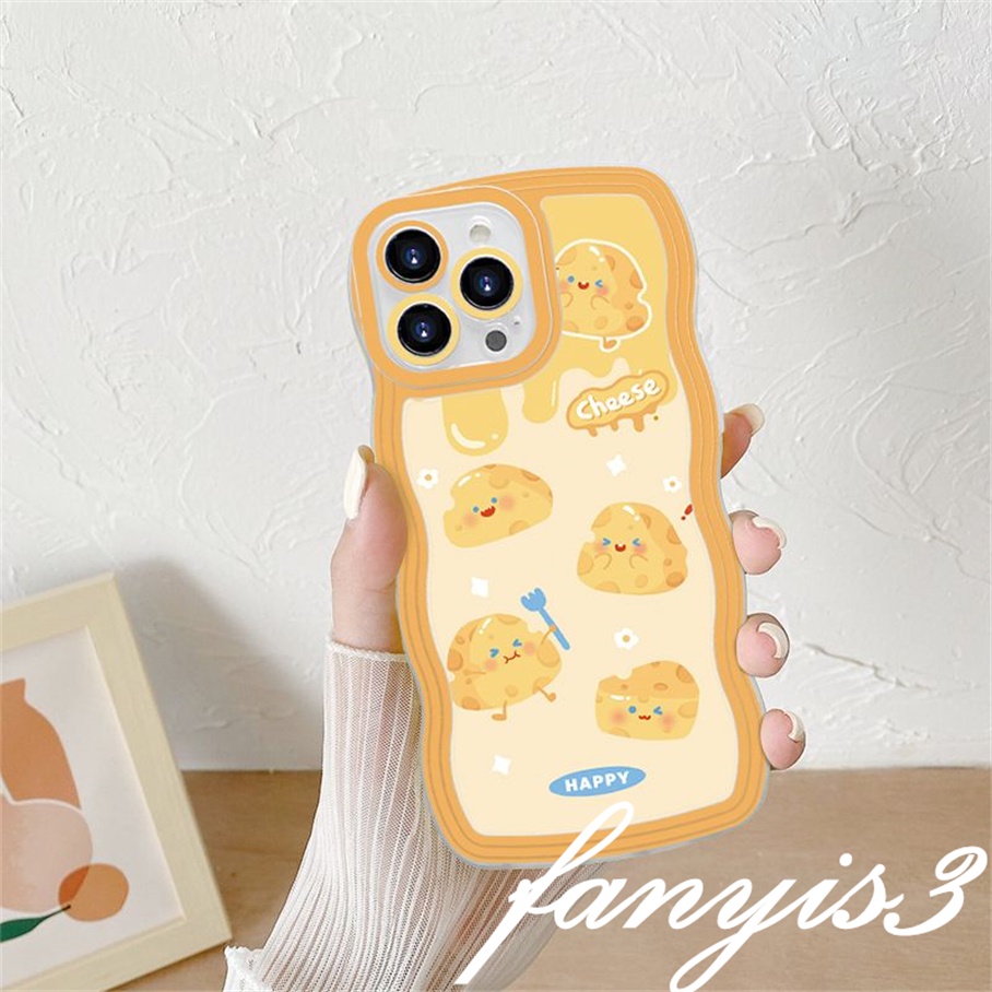 Samsung A04 A04E A04s M23 A13 A03 A23 A33 A53 A73 A03s A52s A02 A12 A22 A52 A72 A32 A51 A71 A50 A50s A30s A31 M53 A20 A30 Cheese Wavy Edge Phone Case TPU Soft Protective Cover