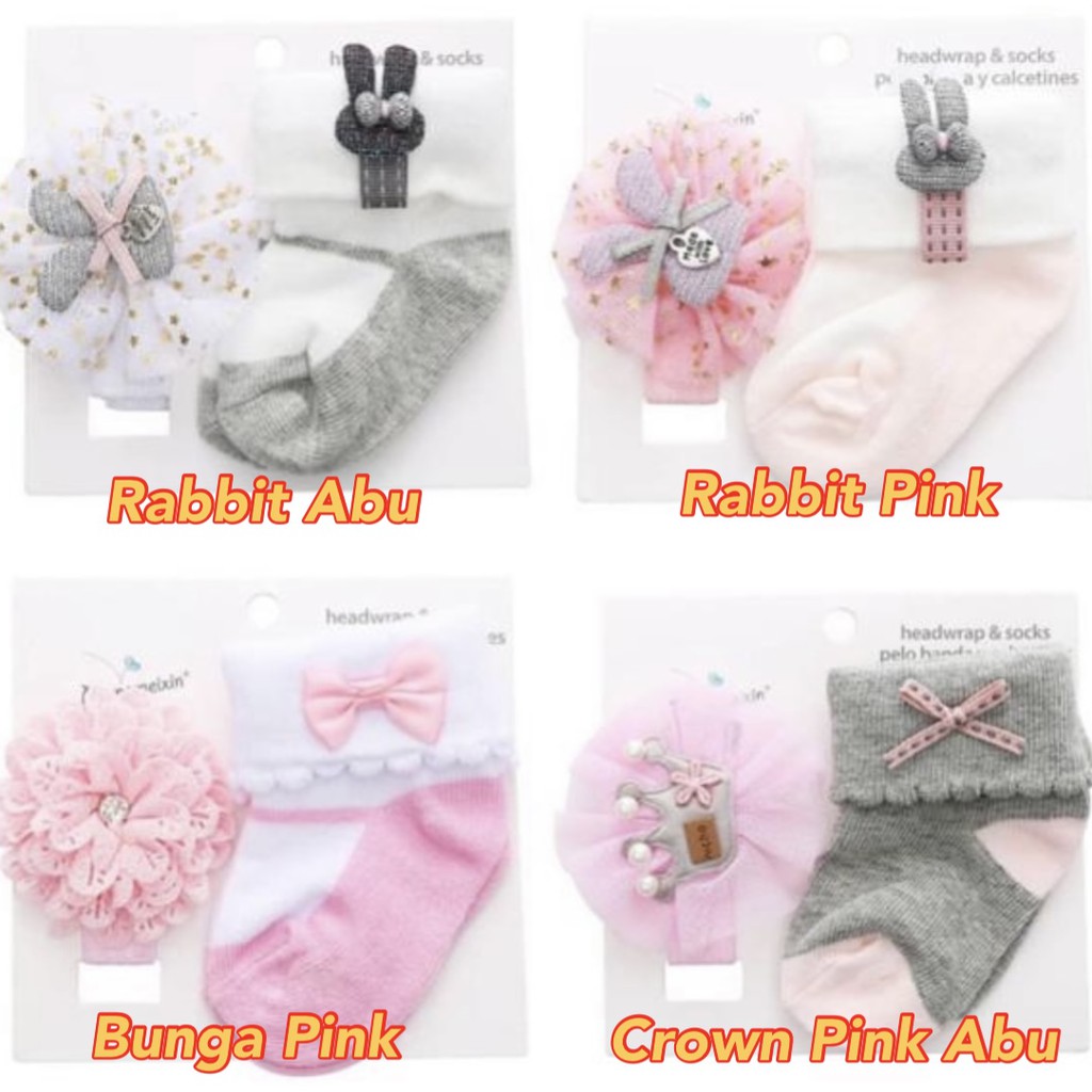 Kaos Kaki Bandana Set Bayi Cute &amp; Stylish Import CBKS JH VC