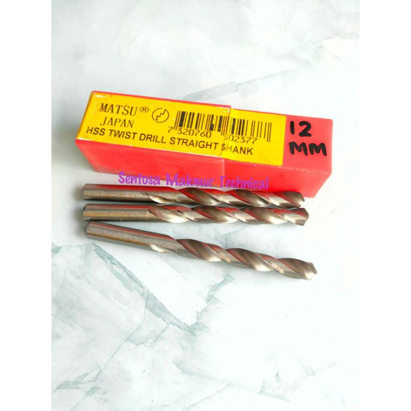 MATSU 12 MM Mata Bor Besi HSS 12mm