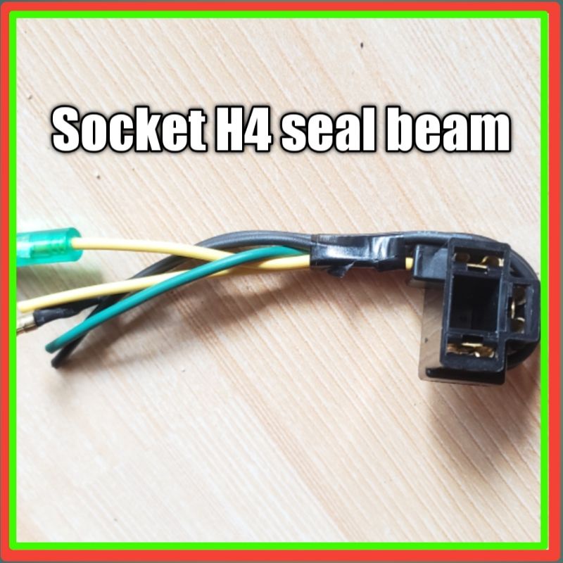 soket headlamp H4 seal beam motor mobil