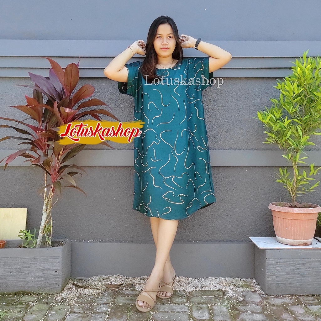 Daster Bali Daisy-Moluska Darkcyan