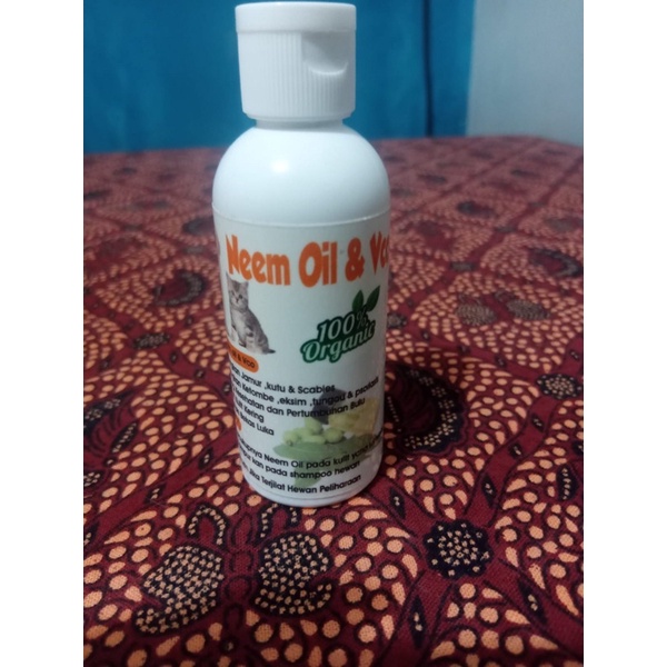 60ml - OBAT JAMUR DAN SCABIES / NEEM OIL + VCO / KUCING DAN ANJING AMPUH (ALAMI DAN ORIGINAL)