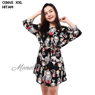 BL 5B1 03645 Baju  Tunik  Retro  Atasan XXL Jumbo Lengan 