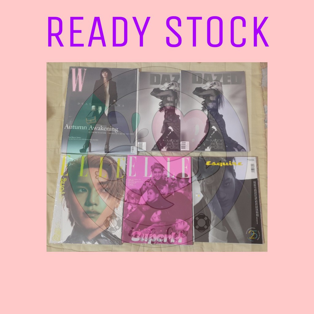 [CLEARANCE SALE] ELLE COVER SUPERM, DAZED ROSE (content CHANYEOL), ESQUIRE KAI MAGZ MAGAZINE, RED VE