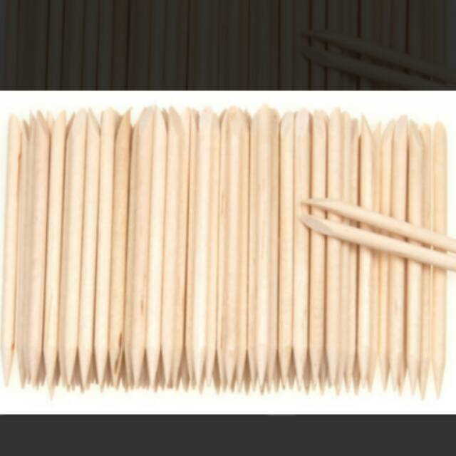 NAIL CUTICLE WOOD STICK PEDI MEDI 10 PIECES