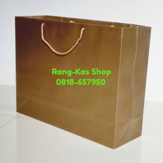 

Paper bag GOLD Landscape JUMBO karton Duplex Laminating Doff