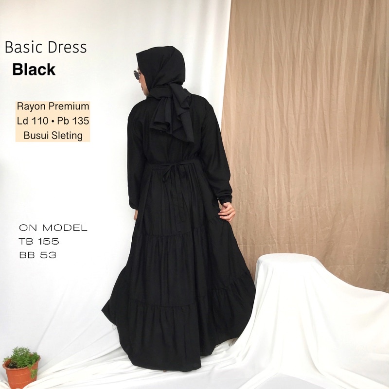 Homey Dress Polos Rayon / Gamis Rayon Polos / Homey Dress