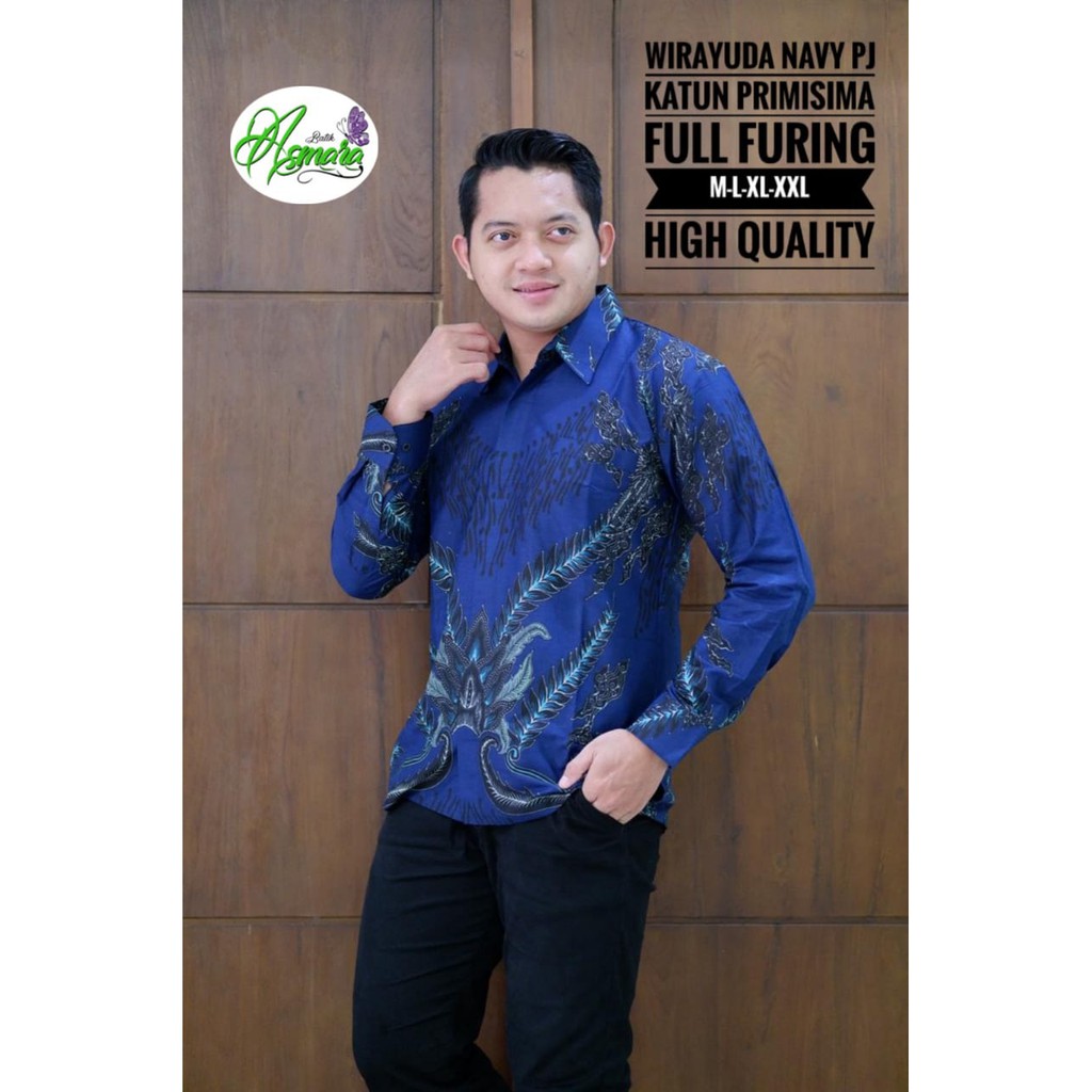 WIRAYUDA NAVY ASMARA BATIKSOLOAMANAH KEMEJA BAJU BATIK PRIA SOLO LENGAN PANJANG PENDEK LAPIS FURING ATASAN BATIK PREMIUM MODERN KATUN HALUS PARANG KUPU MURAI HITAM CIUNG WANARA CEMPAKA MERAH PARANG GRAY PARI AJI PARANG BROWN NAGA BIRU MELATI MERAH KAPAL