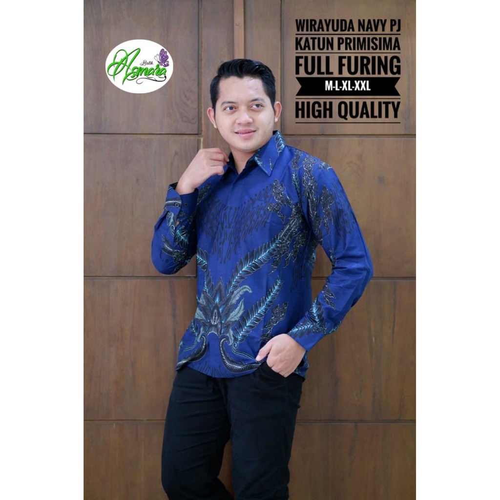 WIRAYUDA NAVY ASMARA BATIKSOLOAMANAH KEMEJA BAJU BATIK PRIA SOLO LENGAN PANJANG PENDEK LAPIS FURING ATASAN BATIK PREMIUM MODERN KATUN HALUS PARANG KUPU MURAI HITAM CIUNG WANARA CEMPAKA MERAH PARANG GRAY PARI AJI PARANG BROWN NAGA BIRU MELATI MERAH KAPAL