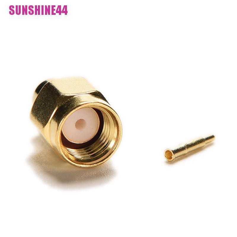 [SUN44] 5pcs SMA Male Plug Solder For Semi-Rigid RG402 0.141&quot; Cable RF Connector