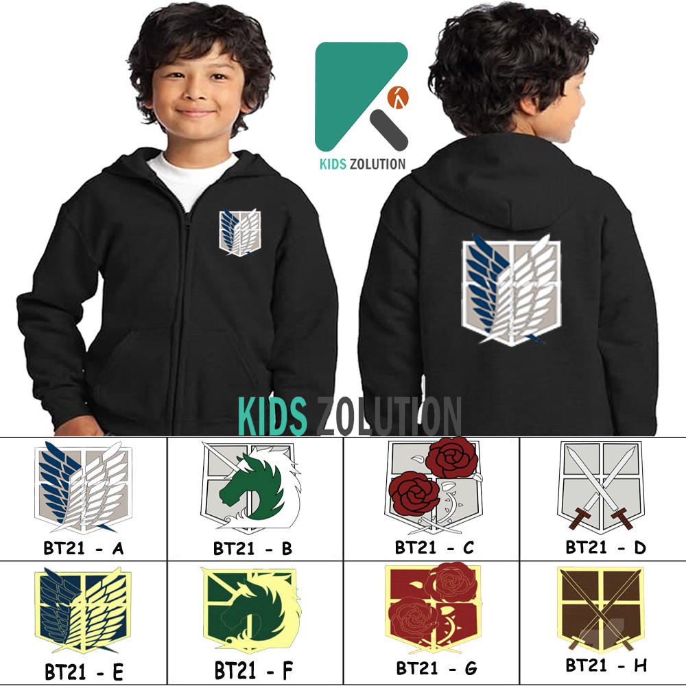 Jaket Scout Legion Anak / Zipper Scout Legion Anak / Jaket Attack On Titan Anak / Zipper AOT Anak