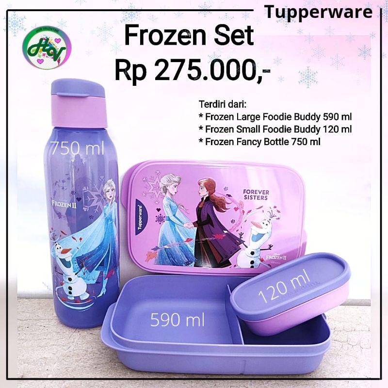 frozen set tupperware lunch box kotak makan