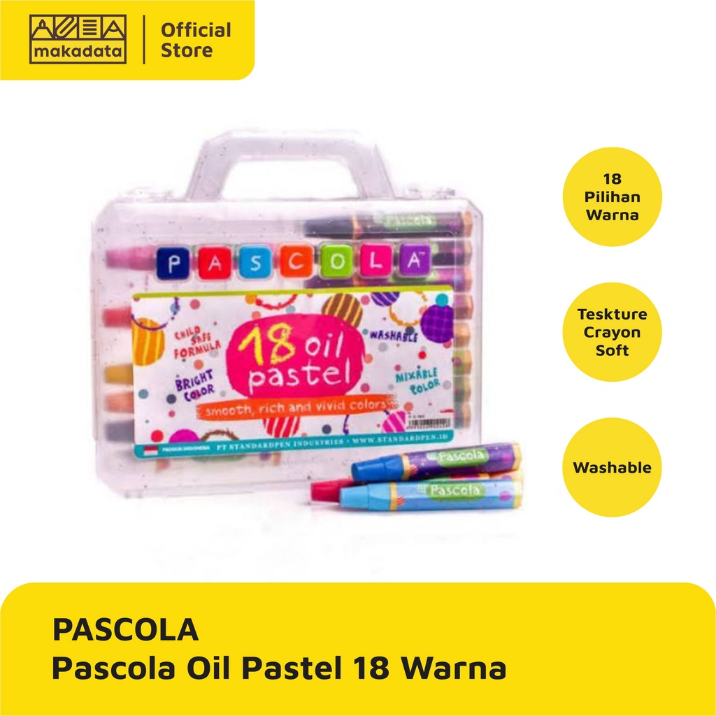 

CRAYON / OIL PASTEL PASCOLA ISI 18 WARNA MURAH