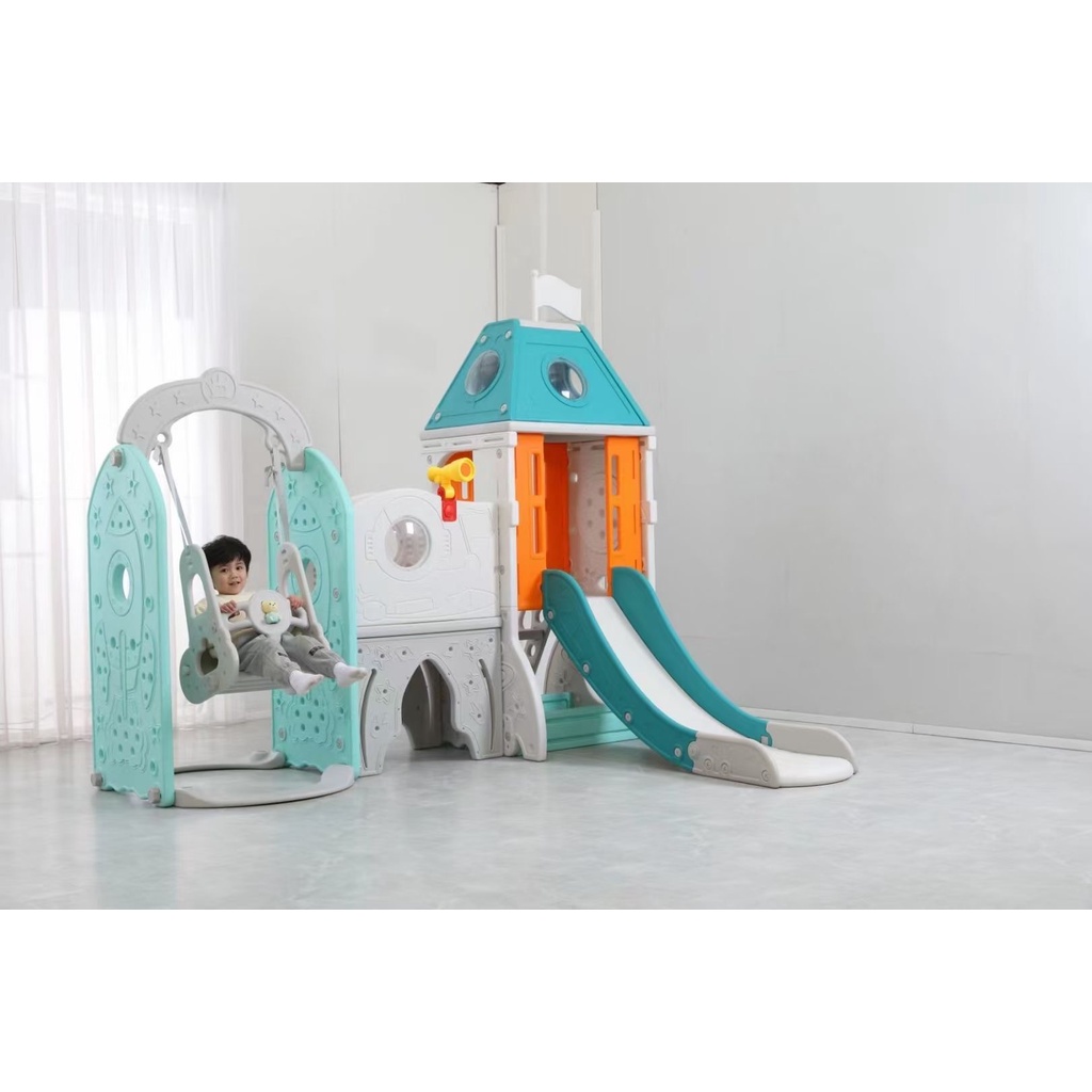 Mainan Playhouse Anak Rumah Indoor Playground Plastik Portable Outdoor Kid Toys SNI Kid Slide