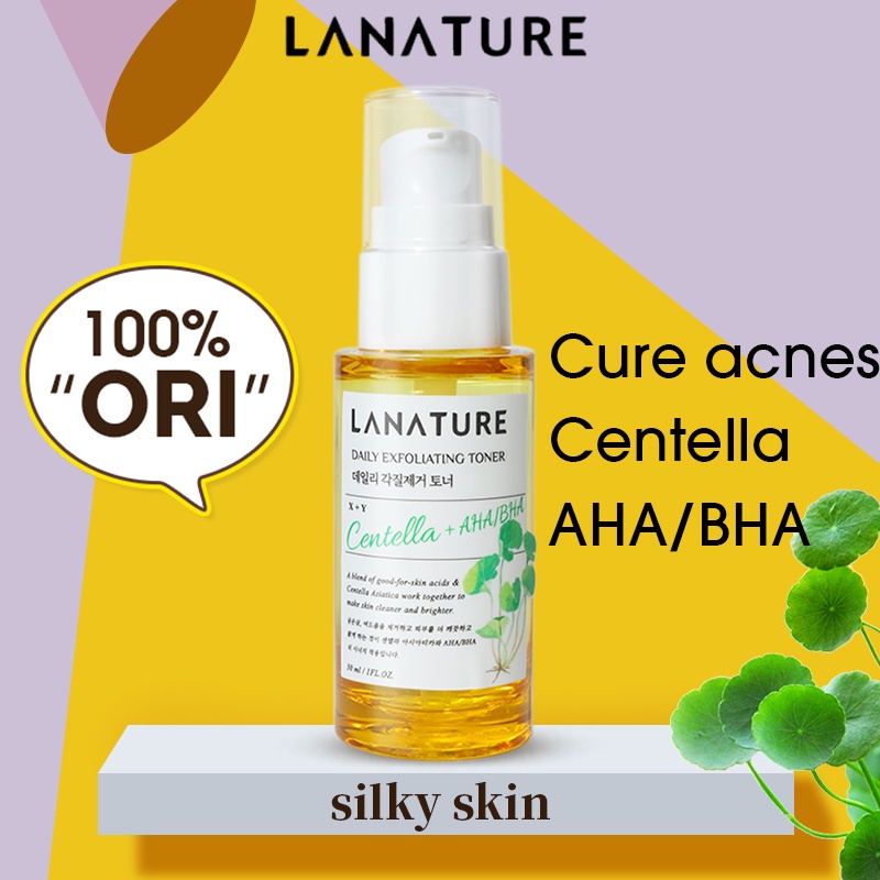 LANATURE CENTELLA AHA BHA DAILY EXFOLIATING TONER 30ML KOREA BEAUTY LaNature Centella Toner