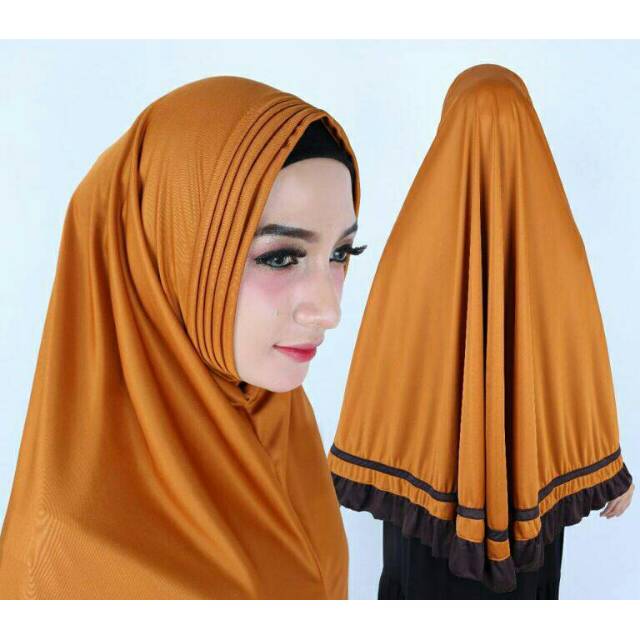 Jilbab instan bergo rempel lipit