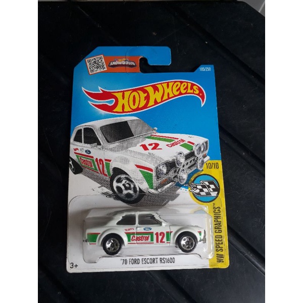 Hotwheels 70 FORD ESCORT RS1600 Putih HW SPEED GRAPHICS