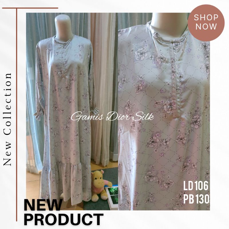 Gamis Wanita Bahan Dior Silk Premium