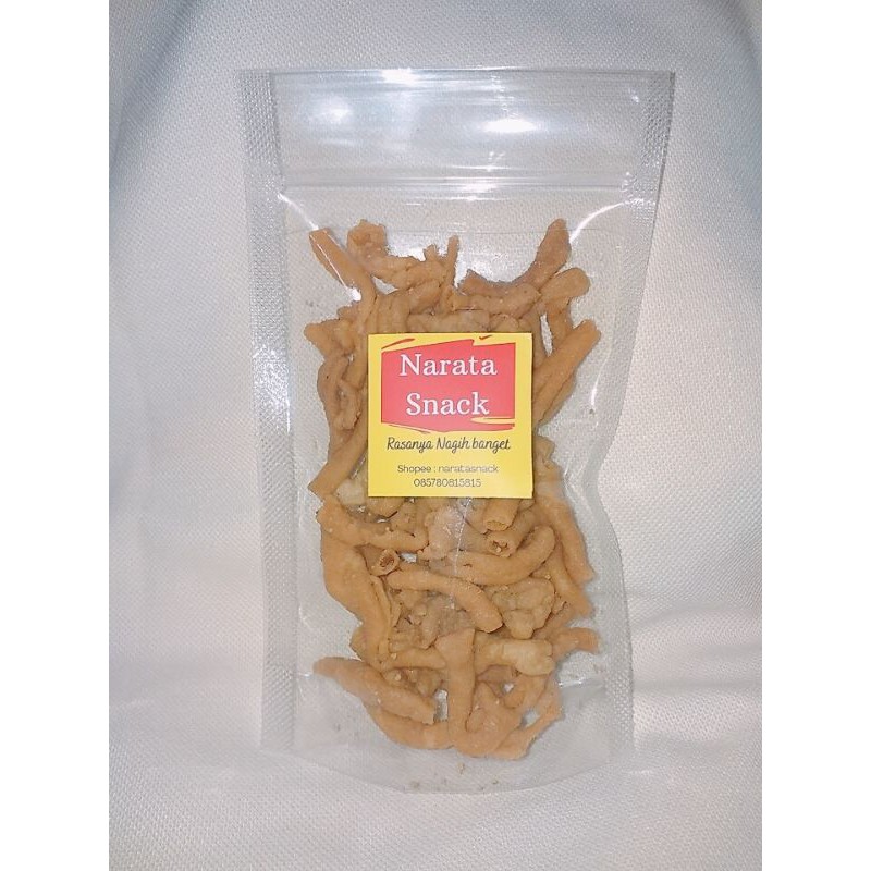 

Keripik Usus Renyah Original 100gram Cemilan gurih lauk nasi