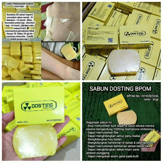 DOSTING NATURAL WHITENING SOAP ORIGINAL BPOM - SABUN DOSTING PEMUTIH BADAN