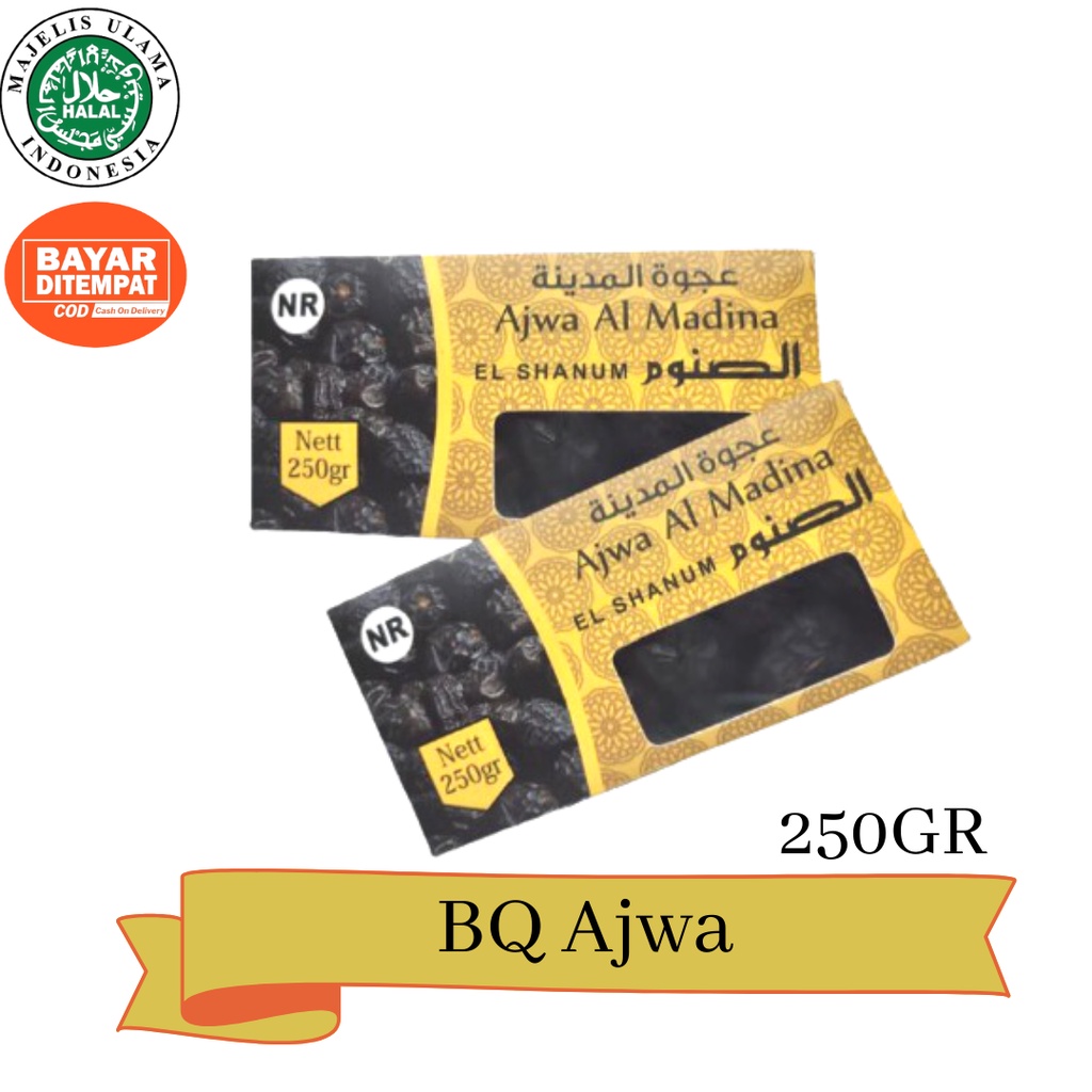 

Kurma Ajwa NR 250gr | Ajwa Premium Madinah | Kurma Nabi Asli | Ajwa Aliyah Unai / Ajwa Organik