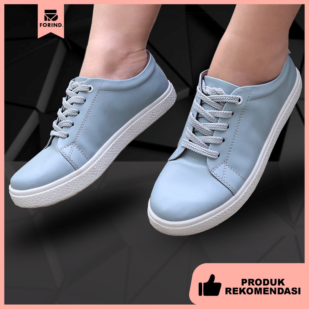 Dyla Mint | Sepatu Sneakers Wanita Casual Polos Original Putih Cewek Ori Footwear | FORIND Nazreal