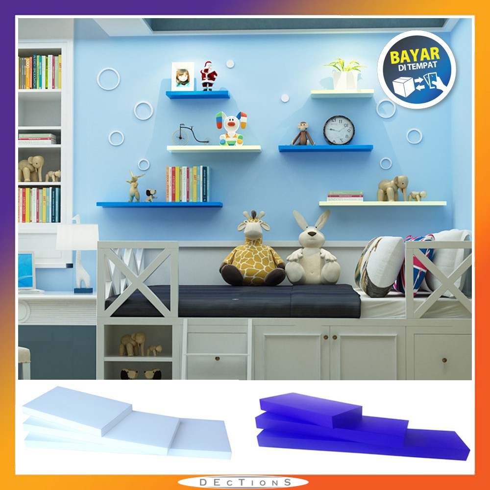 Promo Set 6 Buah Floating Shelves / Ambalan / Rak Dinding Minimalis [40cm / 30cm / 20cm]