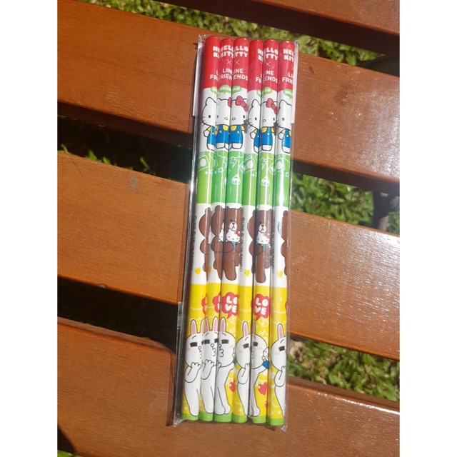 

Sanrio X LINE Friends pencil 2B (6pcs)