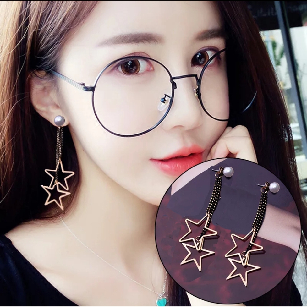 Anting Fashion Wanita Korea Style Double Star 502