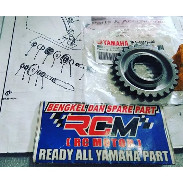 GER GEAR PENGHANTAR SELAH AS PEDAL SLAH KICK STATER RX KING 27T DI CATALOG NO 5 ORI YGP 3KA-E5641-00