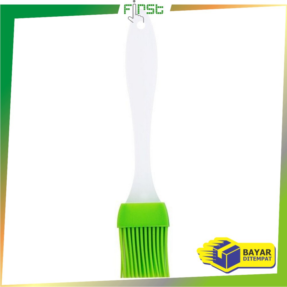 *COD*FH-C148 Kuas Mentega Silikon Kuas Oles Minyak Barbeque Anti Panas Kuas Roti Baking Brush Alat-Kuas  HIJAU