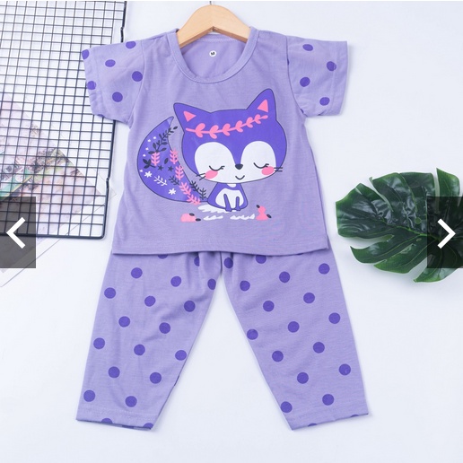 BAJU TIDUR ANAK CEWEK COWOK / SETELAN ANAK COWOK-CEWEK CELANA PANJANG MODEL PIYAMA FIT 1-6 TAHUN PIYAMA ANAK part 1