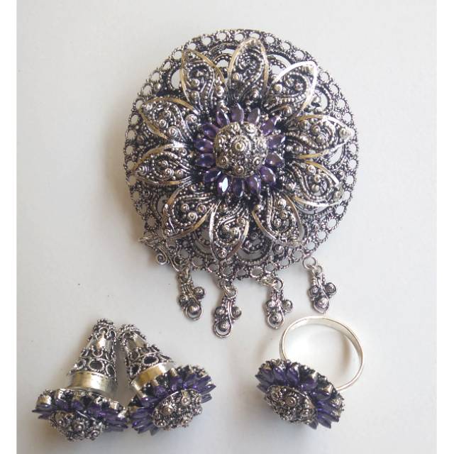 Bros Alpaka Bakar/ Bros Kebaya Bali/ bros Perak Bakar/ Bros Alpaka murah