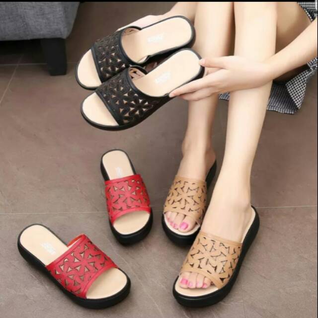 ABBUSHOES Adn 02-new Wedges sandal laser wanita-1