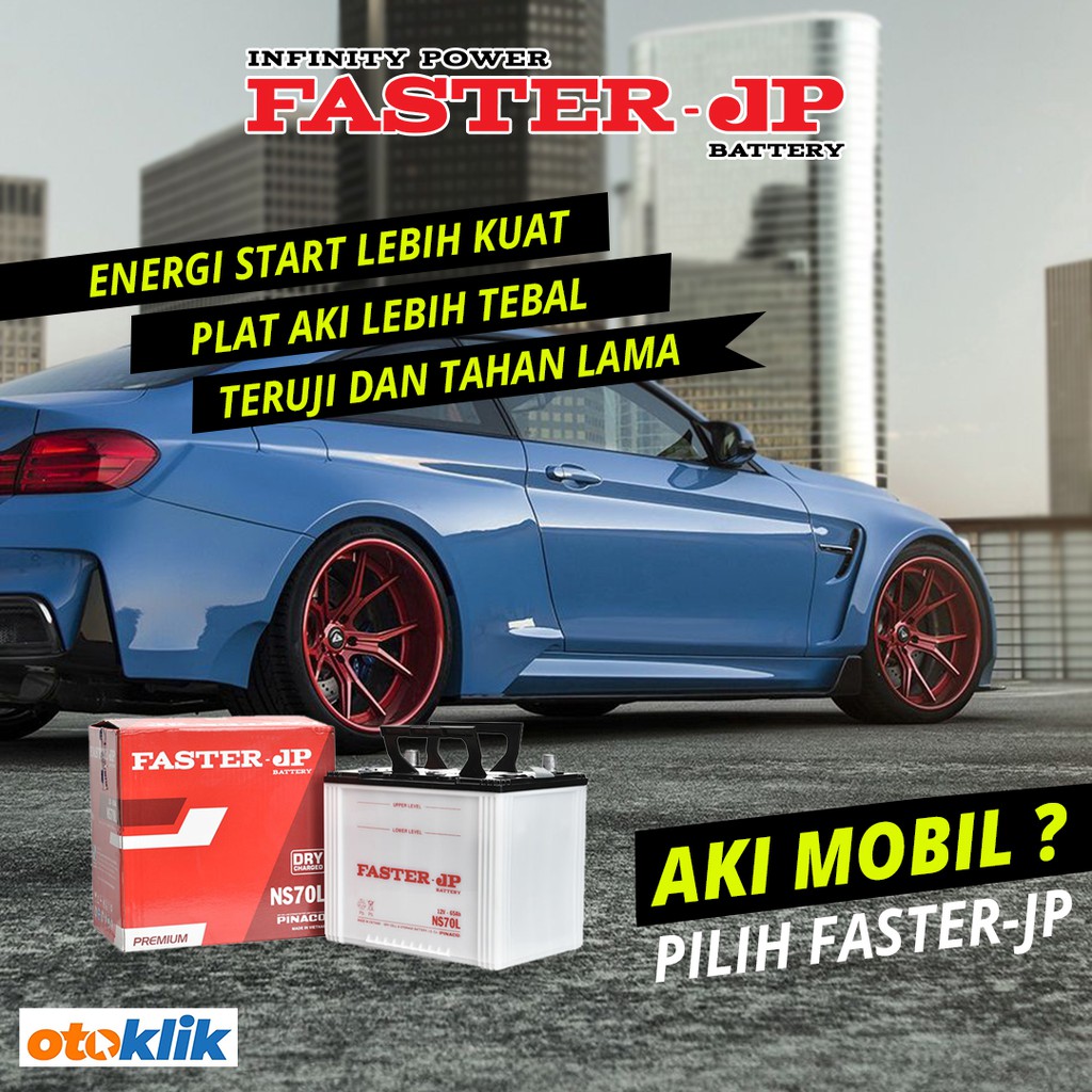 Faster JP NS70L Aki Basah Mobil