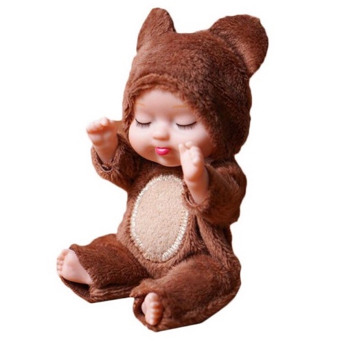 Mainan Boneka Bayi Newborn Mirip Asli 11cm Bisa Berputar Untuk Hadiah Natal