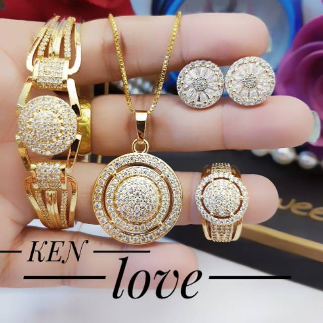  Xuping  set perhiasan  lapis emas 24k 0528 Shopee  Indonesia