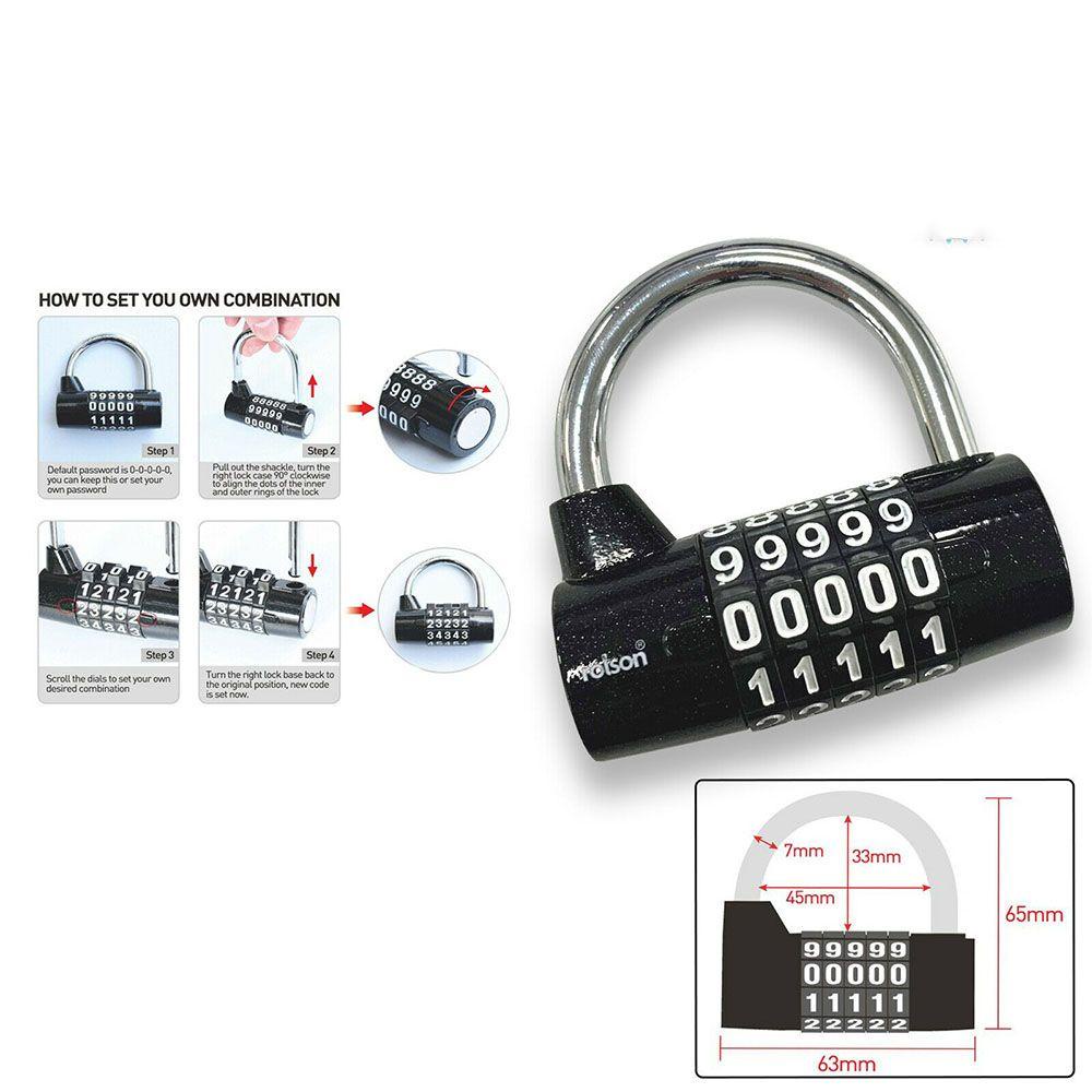 Preva Password Padlock High Security Gembok Kode Zinc Alloy Kunci Gembok Kunci Kombinasi Safe Box