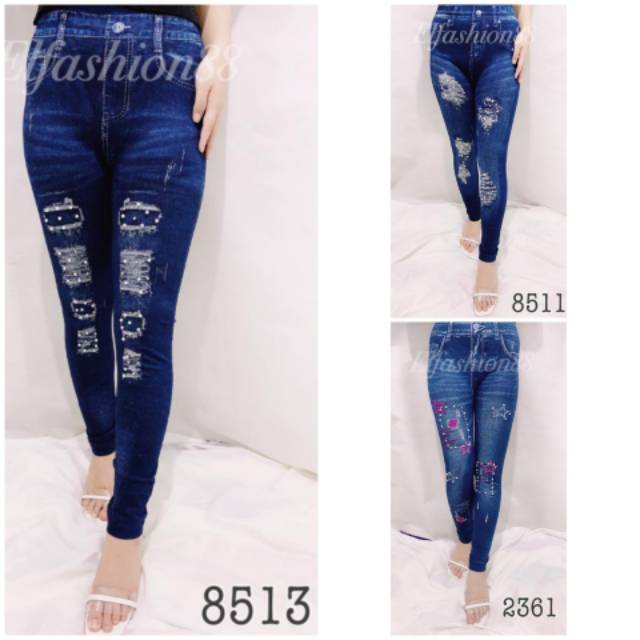 Elfashion Premium Legging Jeans Mutiara