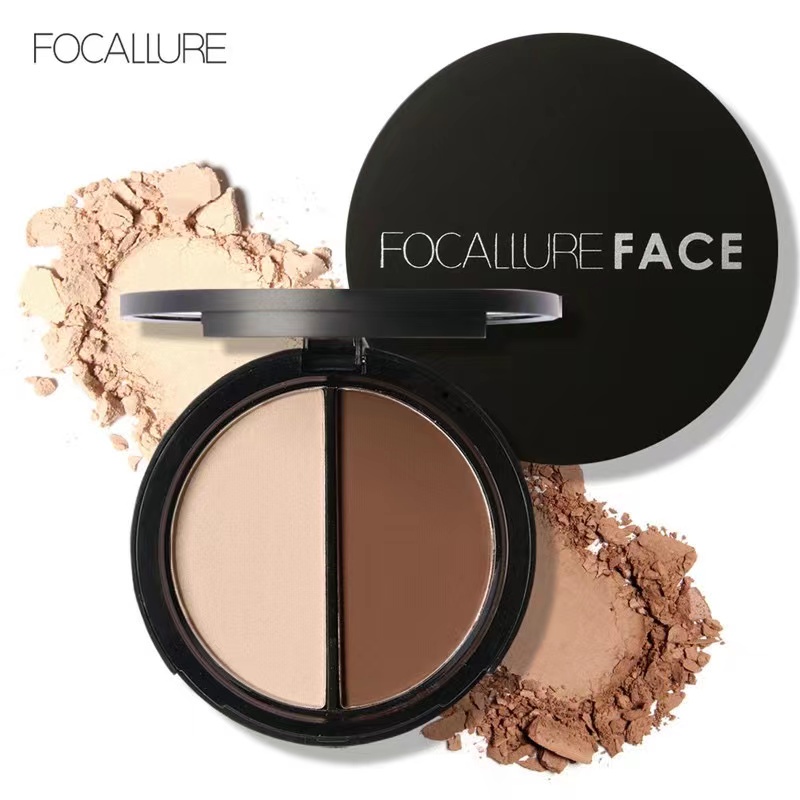 [ORI BPOM] FOCALLURE Highlight &amp; Contour Powder Palette | Focallure Contour Focallure Contour Powder Focallure Highlighter Focallure Highlighter Powder Focallure Bronzer Duo Contour And Highlighter | FA05