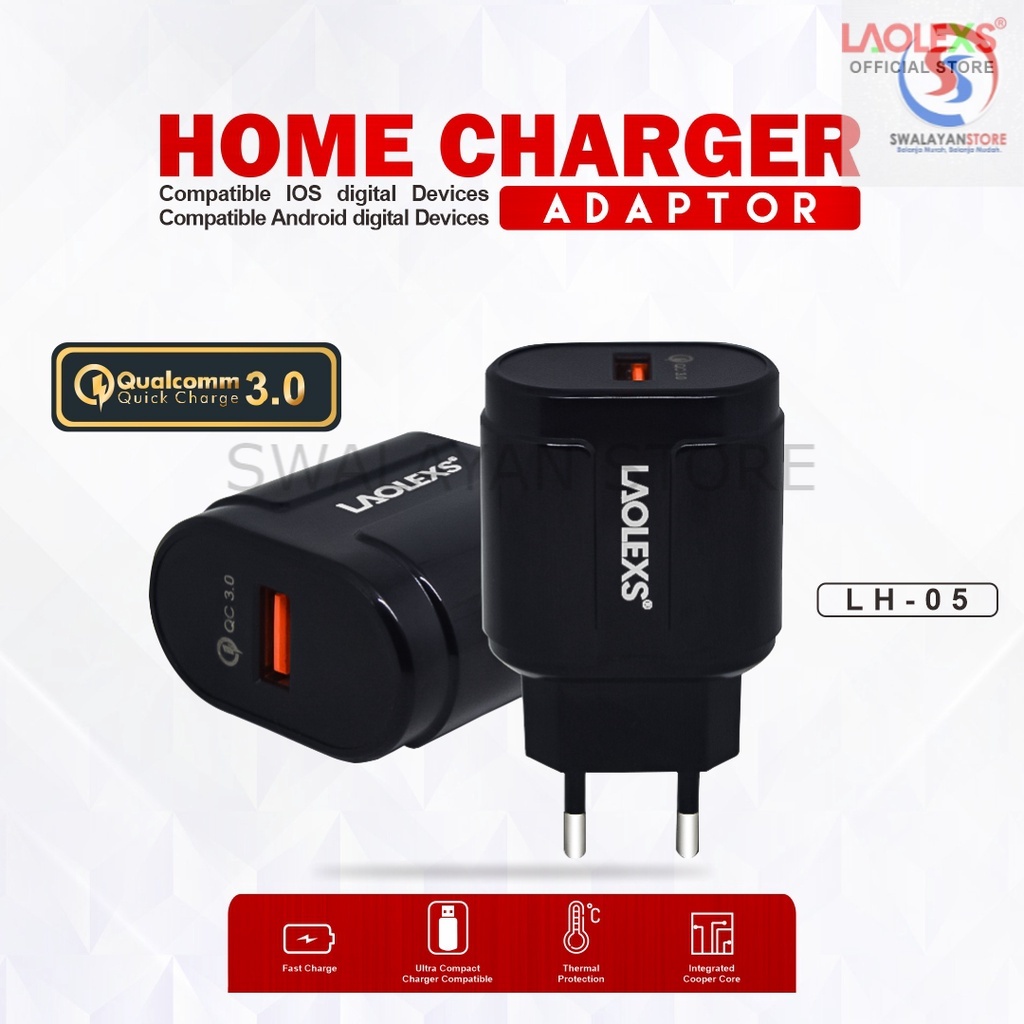 Charger Adaptor LH-05 Original Laolexs 1 Port Fast Charging-Ultra Compact Charger