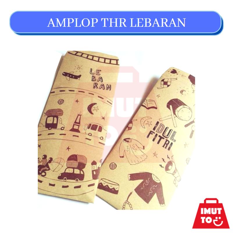 

IMUTTO AMPLOP THR LEBARAN COKLAT MOTIF LUCU IDUL FITRI