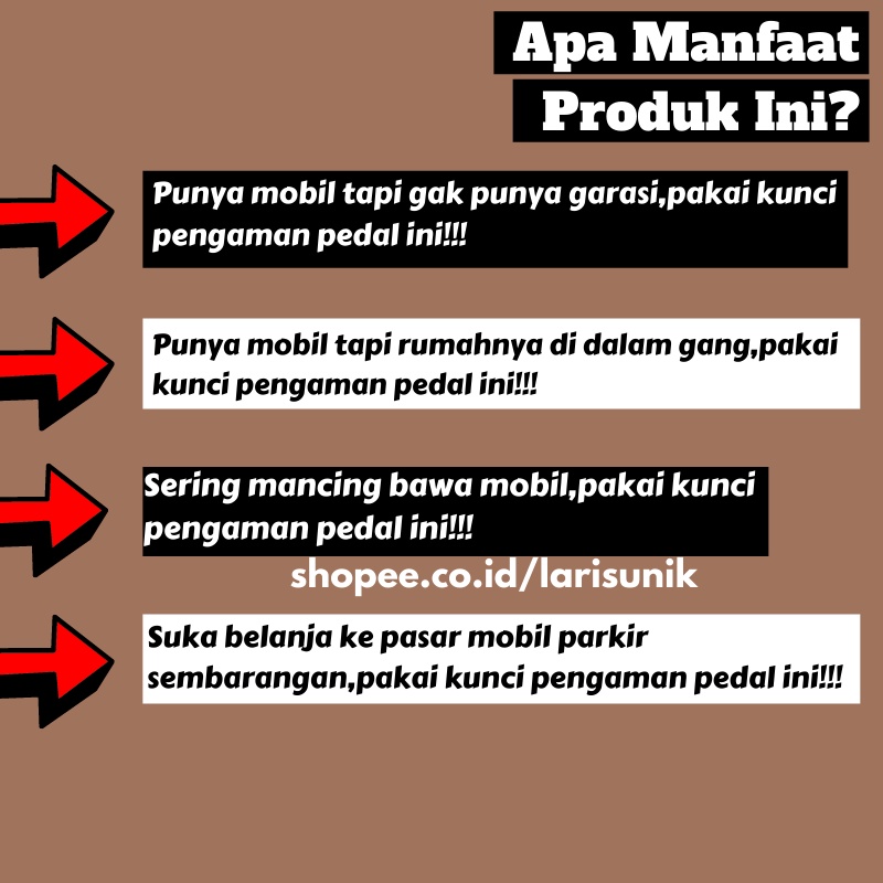 Kunci Pengaman Mobil Pedal Kopling Anti Maling Kunci Ganda Mobil Pengaman Pedal Pengunci Kopling kunci Gembok Kopling mobil