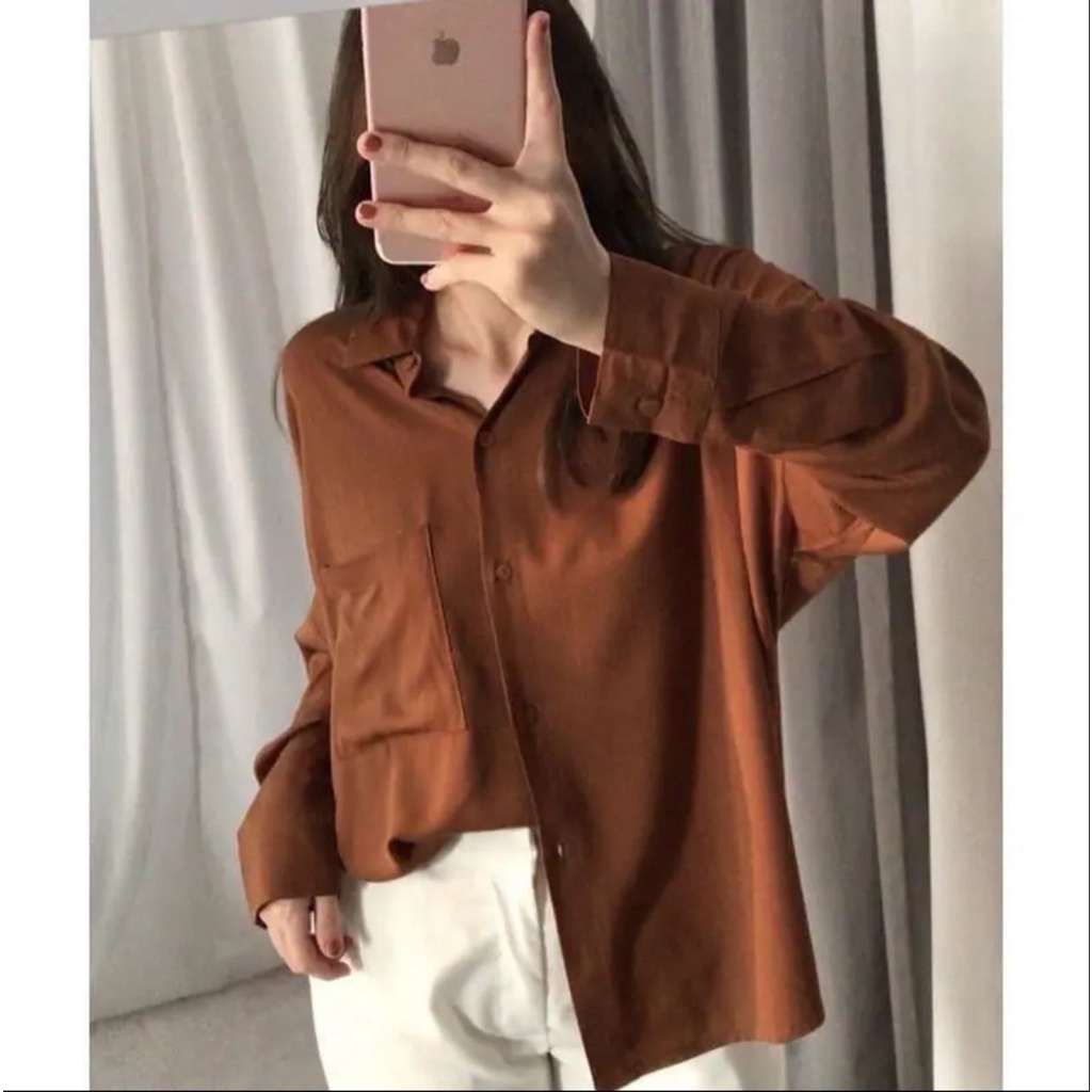 1KG MUAT 5PCS | KIRRA TOP OVERSIZE KEMEJA CRINCLE HITS OOTD ALA SELEBGRAM FASHION GROSIR WANITA TERMURAH