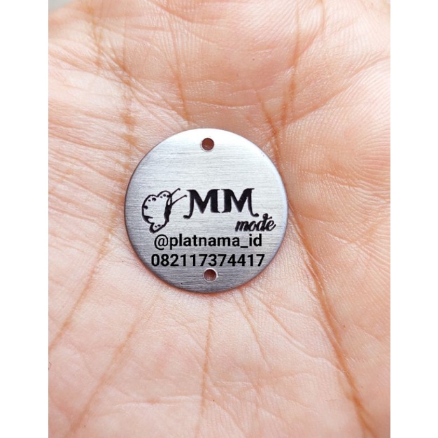 label plat / label merk / label custom / label baju/ label hijab(50pcs)