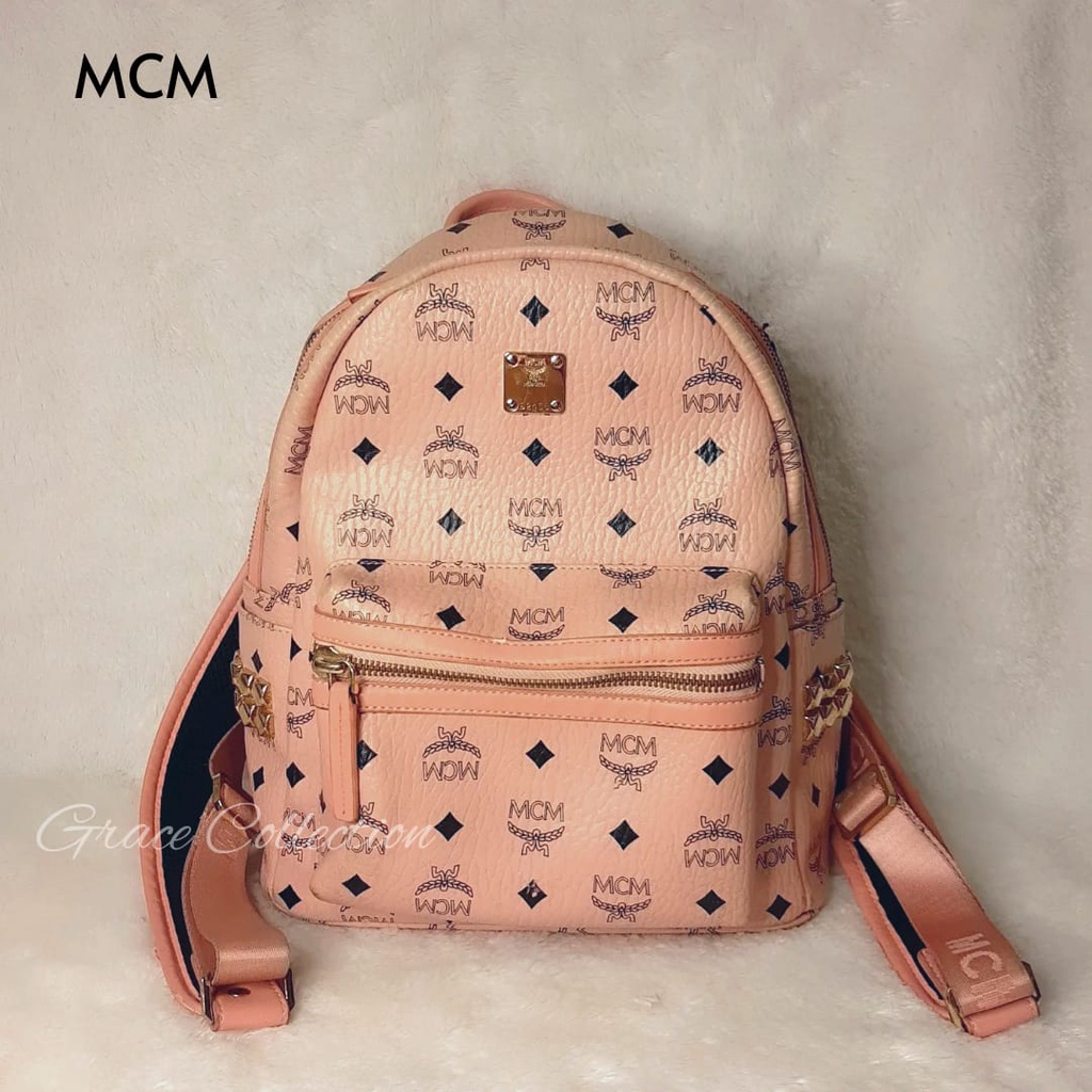 TAS WANITA BRANDED ORIGINAL - MCM PEEK A BOO SOFT PINK LARGE