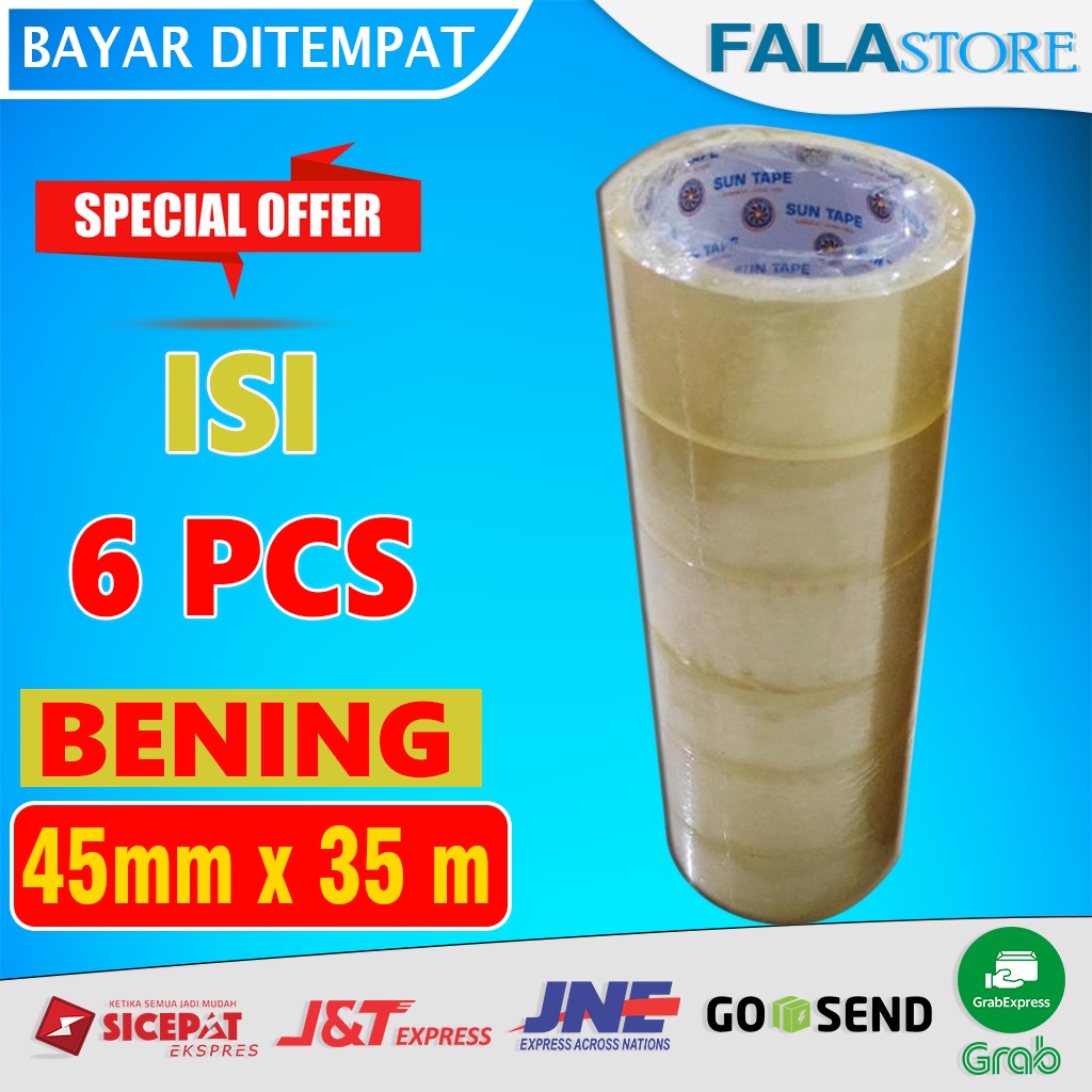 

LAKBAN SOLASI ISOLASI COKLAT BENING MURAH 2 inch 4,5cm x 35m MERK MEREK STAR TAPE
