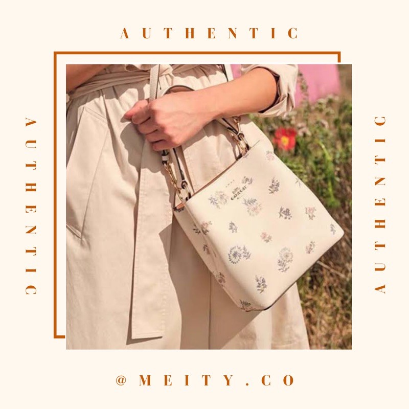 Coach Small Town Bucket Bag With Dandelion Floral Print