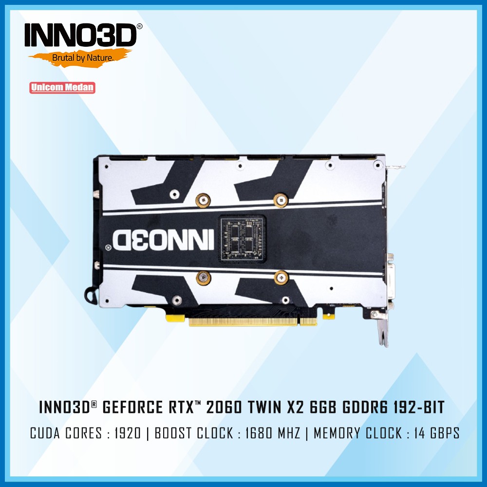 VGA INNO3D RTX2060 TWIN X2 6GB DDR6 192BIT (GARANSI RESMI 2 TAHUN)