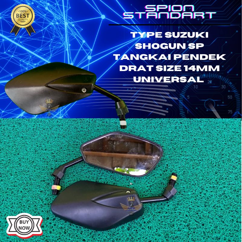 Spion Suzuki Shogun SP Tangkai Pendek Drat 14mm Honda